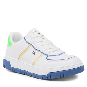 Sneakersy Tommy Hilfiger - Low Cut Lace-Up Sneaker T3X9-32873-1355 S White/Multicolor X256.