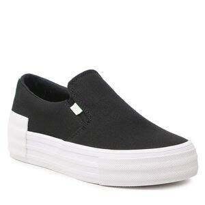Tenisky Calvin Klein Jeans - Vulc Flatf Bold Slipon Fluo Cont YW0YW00905 Black/Live Mist 0GN.