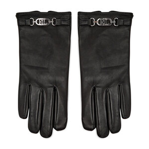 Dámske rukavice Lauren Ralph Lauren - Logo Hdw Lthr 454855053001 Black.