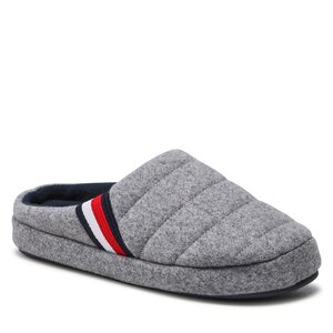 Papuče Tommy Hilfiger - Corporate Hilfiger Homeslipper FM0FM04346 Antique Silver PRT.