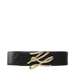 Dámsky opasok KARL LAGERFELD - 226W3154 Black/Gold.