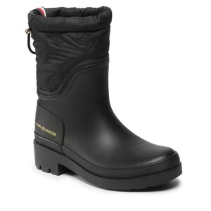 Gumáky Tommy Hilfiger - Ankle Rainboot With Monogram FW0FW06848 Black BDS.