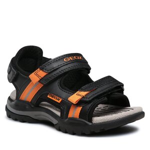 Sandále Geox - J Borealis Boy J250RA01554C0038 S Black/Orange.