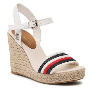 Espadrilky Tommy Hilfiger - Corporate Wedge FW0FW07086 Ecru YBL.