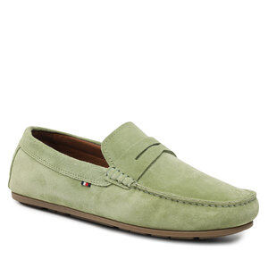 Mokasíny Tommy Hilfiger - Causal Hilfiger Suede Driver FM0FM04271 Vineyard Olive L9I.