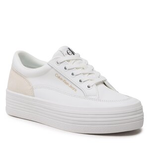 Sneakersy Calvin klein jeans - Vulc Flatf Low Cut Mix Material YW0YW00864 White YBR.