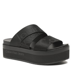 Šľapky Calvin Klein Jeans - Flatform Sandal Webbing YW0YW00966 Black BDS.