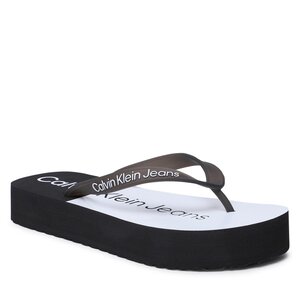 Žabky Calvin Klein Jeans - Beach Sandal Flatform YW0YW00716 Black/White 0GJ.