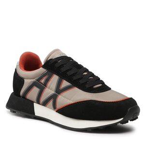 Sneakersy Armani Exchange - XUX157 XV588 S078 Beige/Black/Orange.