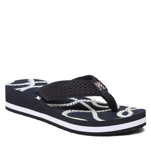 Žabky Tommy Hilfiger - Rope M Wedge Sandal FW0FW07148 Space Blue DW6.
