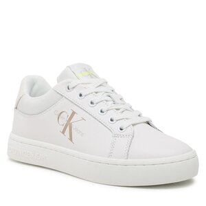Sneakersy Calvin Klein Jeans - Classic Cupsole Fluo Contrast Wn YW0YW00912 White/Ancient White 0LA.