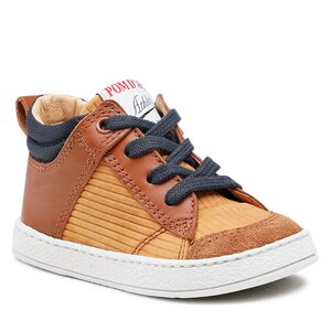 Sneakersy Pom D'api - Mousse Zip Trek N1SICT0401 Camel/Marine.