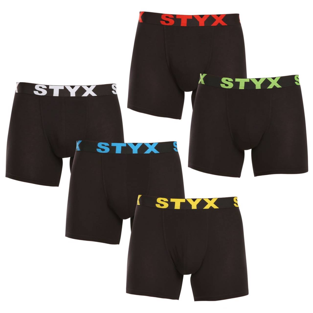 5PACK Herren Klassische Boxershorts Styx long sportlicher Gummizug schwarz (5U9601) M.
Gönnen Sie sich Komfort für den ganzen Tag mit den Styx Boxershorts für Männer in einer klassischen Farbgebung.
Hochwertiges Material für maximalen Komfort
Die Boxershorts sind aus einer hochwertigen Mischung aus Baumwolle und Kunstfasern gefertigt.
Praktisches Design und tschechische Präzision
Die Boxershorts von Styx haben verlängerte Beine, die Ihnen zusätzlichen Halt geben und Reibung an den Oberschenkeln verhindern, was Sie beim Sport und bei langen Sitzungen im Büro oder im Auto zu schätzen wissen werden.
Warum Styx Boxershorts wählen

Tschechische Qualität: Entworfen und hergestellt in der Tschechischen Republik, was eine hohe Qualität der Verarbeitung garantiert.
Hochwertige Materialien: Kombination aus Baumwolle, Modal und Elastan für maximalen Komfort.
Universelles Design: Verlängerte Beine und modisch-sportlicher Gummizug für jede Gelegenheit.

Styx-Unterwäsche ist eine der beliebtesten
Die tschechische Marke Styx ist bei den Kunden vor allem für ihre Shorts mit neuartigen Mustern in kräftigen Farben bekannt.
Wie pflege ich meine Styx-Boxershorts richtig?

Wäscherei: Bei 30°C mit einem milden Waschmittel waschen, damit das Material weich und bequem bleibt.
Trocknen: Es wird nicht empfohlen, Boxershorts im Wäschetrockner zu trocknen, sondern an der Luft zu trocknen, damit sie ihre Form behalten.
Bügeln: Falls erforderlich, bügeln Sie bei niedriger Temperatur, um die Weichheit des Materials zu erhalten.

Tip: Werden Sie ein Experte für die Pflege von Unterwäsche mit den Ratschlägen in unserem Artikel und geben Sie Ihren Lieblingsstücken die Pflege, die sie verdienen.