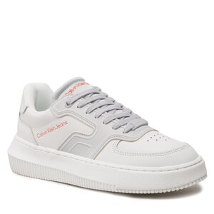 Sneakersy Calvin Klein Jeans - Chunky Cupsole Satin Wn YW0YW00923 White/Oyster Mushroom/Firecracker 0LG.