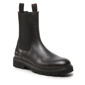 Členková obuv s elastickým prvkom KARL LAGERFELD - KL11880 Dark Brown Lthr.