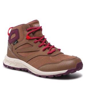 Šnurovacia obuv Jack Wolfskin - Woodland Texapore Mid K 4042152 Brown/Pink.