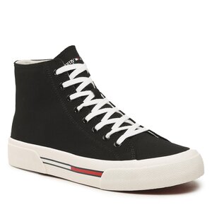 Sneakersy Tommy Jeans - Mid Canvas Color EM0EM01157 Black BDS.