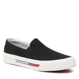 Tenisky Tommy Jeans - Slip On Canvas Color EM0EM01156 Black BDS.