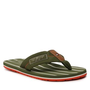 Žabky Tommy Hilfiger - Patch Hilfiger Beach Sandal FM0FM04470 Mentor Green L9T.