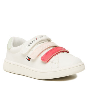 Sneakersy Tommy Hilfiger - Low Cut Velcro Sneaker T1A9-32710-1355 S White/Multicolor X256.