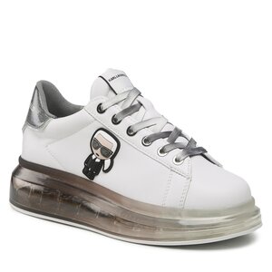 Sneakersy Karl Lagerfeld - KL62631D  White Lthr W/Black.