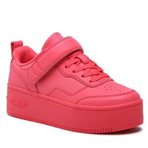 Sneakersy Tommy Jeans - Velcro Flatform EN0EN02101 Laser Pink TJN.