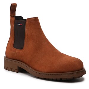Členková obuv s elastickým prvkom Tommy Jeans - Classic Tommy Jeans Chelsea Boot EM0EM01056 Vintage Brass GRL.