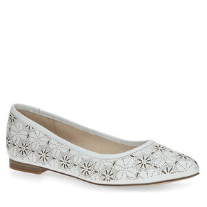 Baleríny Caprice - 9-22101-20 White Nappa 102.