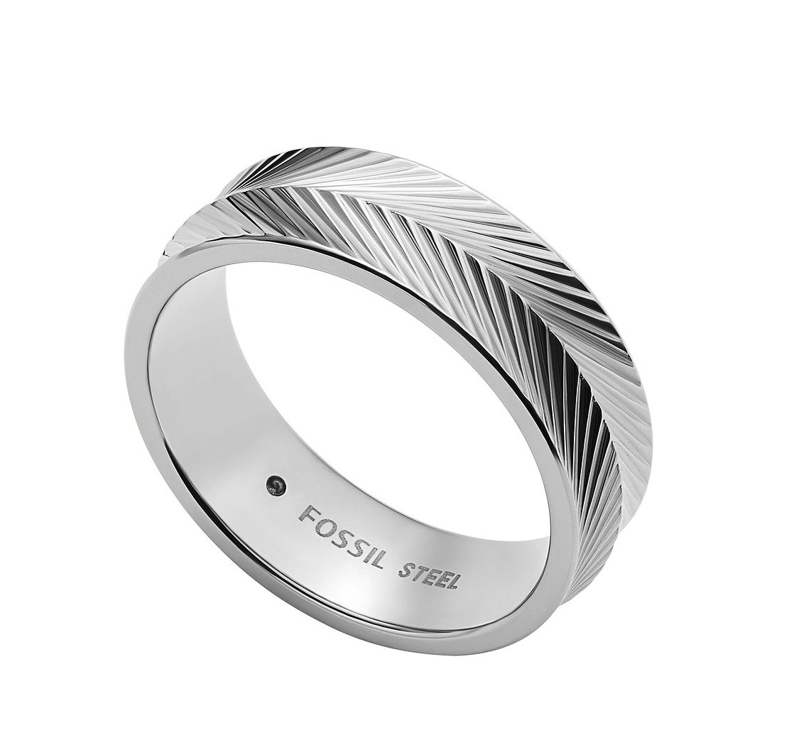 Fossil Elegantný oceľový prsteň Harlow JF04667040 52 mm.