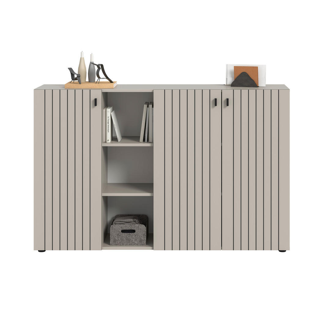 MID.YOU KOMODA, kašmírová, 150/96/37 cm.