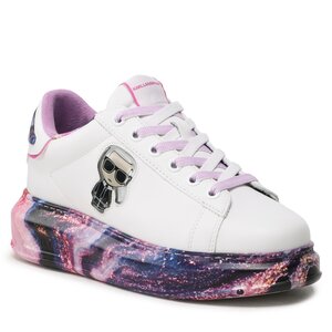 Sneakersy KARL LAGERFELD - KL62573D White Lthr w/Lilac.