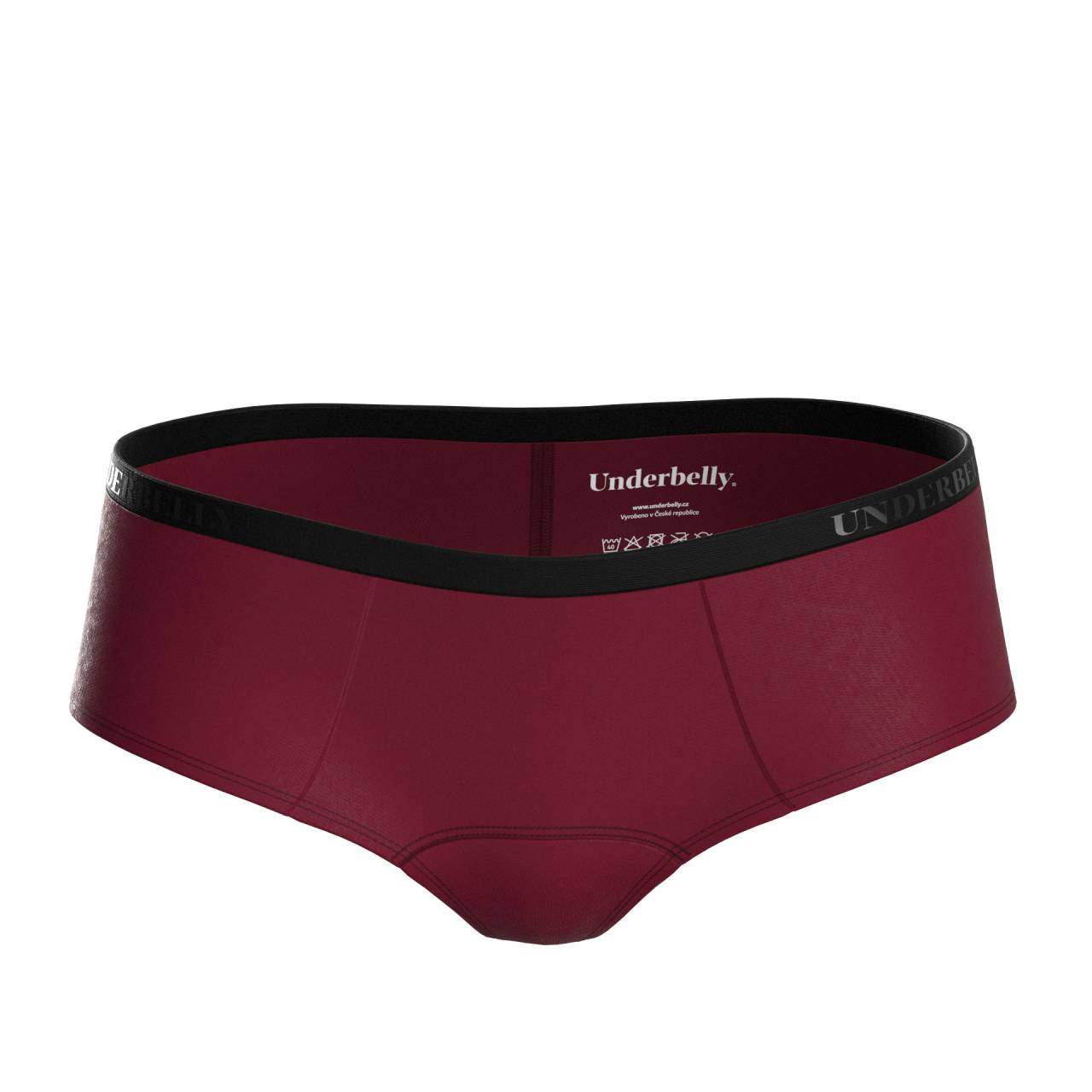 Menštruačné nohavičky Underbelly Lowee červené (LOWEE-BO-EM-1-PAD) XXL.
Milujete naozaj nízke nohavičky, ale potrebujete aj diskrétnu ochranu počas menštruácie?
Jemnosť a funkčnosť v jednom
Menštruačné nohavičky Underbelly sú vyrobené z prvotriedneho materiálu, ktorý kombinuje polyamid a elastan.
Nenápadný štýl, ktorý vás nesklame
Nohavičky Underbelly majú nízky pás a hladké línie, takže ich ľahko skryjete pod džínsy, šaty a legíny.
Prečo vyskúšať menštruačné nohavičky Underbelly

Ultra nízky pás: Perfektne sedí aj pod oblečením, ktoré obopína boky.
Mäkký polyamid: Extrémne pohodlný a priedušný materiál.
Neviditeľný vzhľad: Ideálna voľba pre dni, keď chcete pohodlie bez kompromisov.

Underbelly pre pohodlné dni
Značka Underbelly sa špecializuje na menstruačné spodné prádlo, ktoré sa vyrába výhradne v Českej republike a spája spoľahlivosť, pohodlie a moderný dizajn.
Ako správne starať o menštruačné nohavičky Underbelly

Pred prvým použitím: Predtým, ako si nové menštruačné nohavičky alebo plavky oblečiete po prvýkrát, je potrebné ich vyprať – buď ručne, alebo v práčke na jemný program pri 40 °C.
Po každom použití: Najskôr spodnú bielizeň dôkladne opláchnite studenou vodou.
Pranie: Po opláchnutí môžete nohavičky alebo plavky prať v práčke – ideálne v ochrannom vrecku, na jemný cyklus pri 40 °C.
Sušenie: Menštruačné spodné prádlo by sa nemalo sušiť v sušičke ani na radiátore.
Žehlenie: Nehlaďte nohavičky ani plavky.

Tip: Keď nájdete menstruačné spodné prádlo, ktoré vám sedí a vyhovuje, zaslúži si tú najlepšiu starostlivosť.