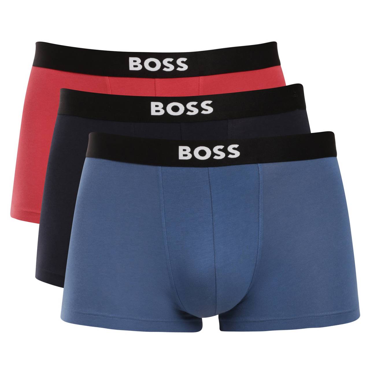 3PACK pánske boxerky BOSS viacfarebné (50544263 982) XL, trenky.
Doprajte si dokonalé pohodlie a nadčasový štýl s pánskymi boxerkami BOSS.
Prémiový materiál pre maximálne pohodlie
Boxerky sú vyrobené z vysokokvalitnej zmesi bavlny a elastanu, ktorá poskytuje dokonalú kombináciu jemnosti, priedušnosti a pružnosti.
Štýlový dizajn a elegantný vzhľad
Klasický dizajn s decentným logom BOSS na tkanej elastickej časti dodáva boxerkám moderný a sofistikovaný vzhľad.
Prečo si boxerky BOSS zamilujete

Prvotriedna bavlna: Mäkké, priedušné a príjemné na telo.
Elastický pás s logom BOSS: Štýlové a pohodlné.
Dlhšie nohavičky: Ideálne pod oblek a na šport.
Pružný materiál: Dokonale sa prispôsobí vášmu telu.

Spodná bielizeň BOSS je povinnou výbavou všetkých štýlových mužov.
Značka BOSS vznikla odčlenením od známeho výrobcu oblečenia Hugo Boss ako línia výrobkov pre mužov, ktorí majú radi kvalitné kúsky a nadčasový vzhľad.
Ako sa starať o boxerky BOSS?
Aby si vaše nové boxerky zachovali svoj tvar a kvalitu čo najdlhšie, odporúčame dodržiavať tieto pokyny:

Pranie: Per na 40 ° C s podobnými farbami a jemným pracím prostriedkom.
Sušenie: Môžeš ich sušiť v sušičke na nízku teplotu, ale pre dlhšiu životnosť odporúčame sušenie na vzduchu.
Žehlenie: Pokiaľ je potrebné, žehli na nízku teplotu.

Tip: Nájsť ten správny kus spodnej bielizne, ktorý vám dokonale padne, môže byť náročné.