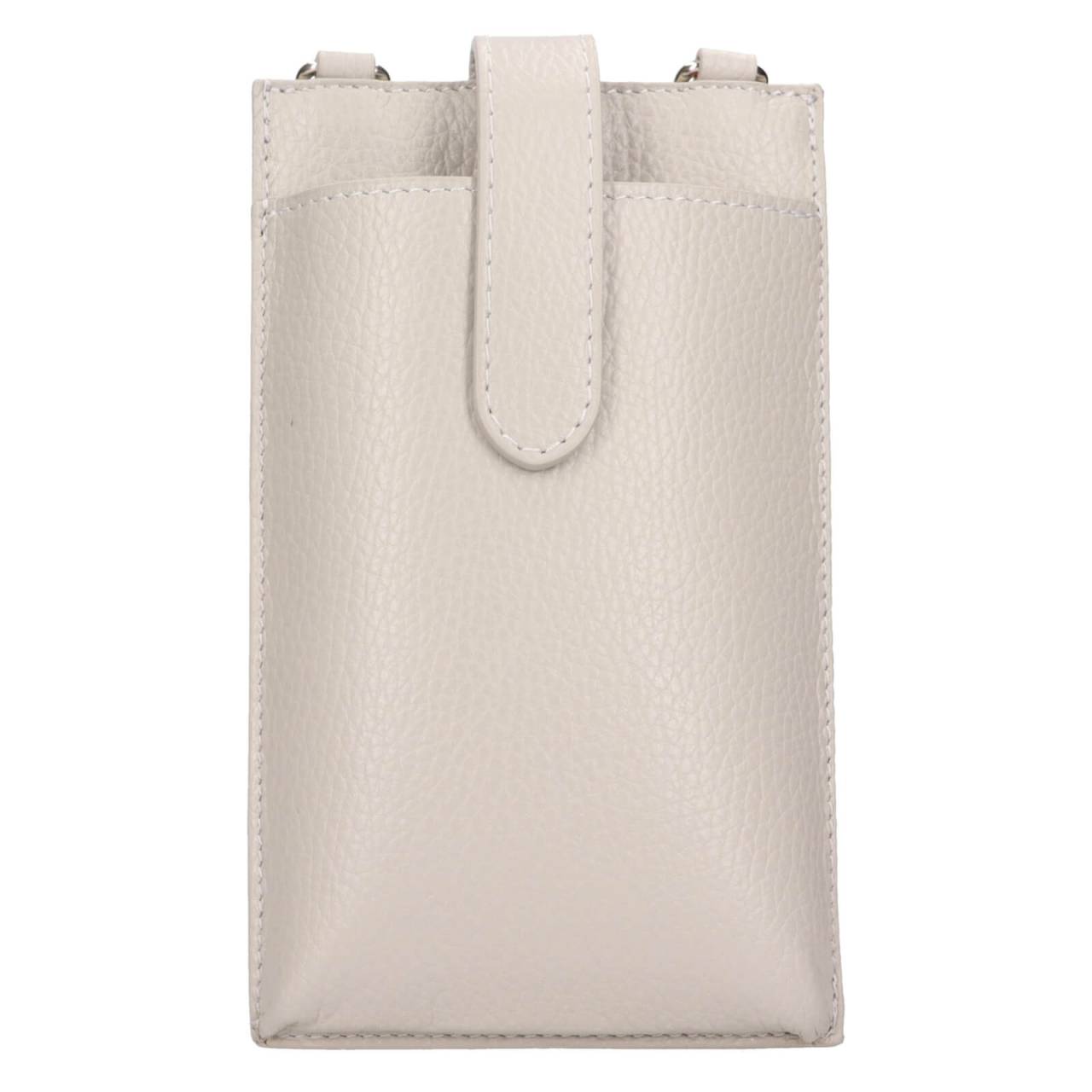 Dámska kožená kabelka na mobil a doklady Italia Dita – sivá.