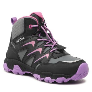 Šnurovacia obuv Geox - J Magnetar G.B Abx B J264LB 054FU C0037 S Black/Purple.