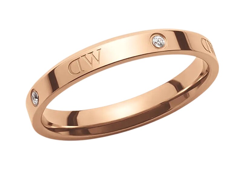 Daniel Wellington Originálny bronzový prsteň s kryštálmi Classic Lumine DW004002 60 mm.