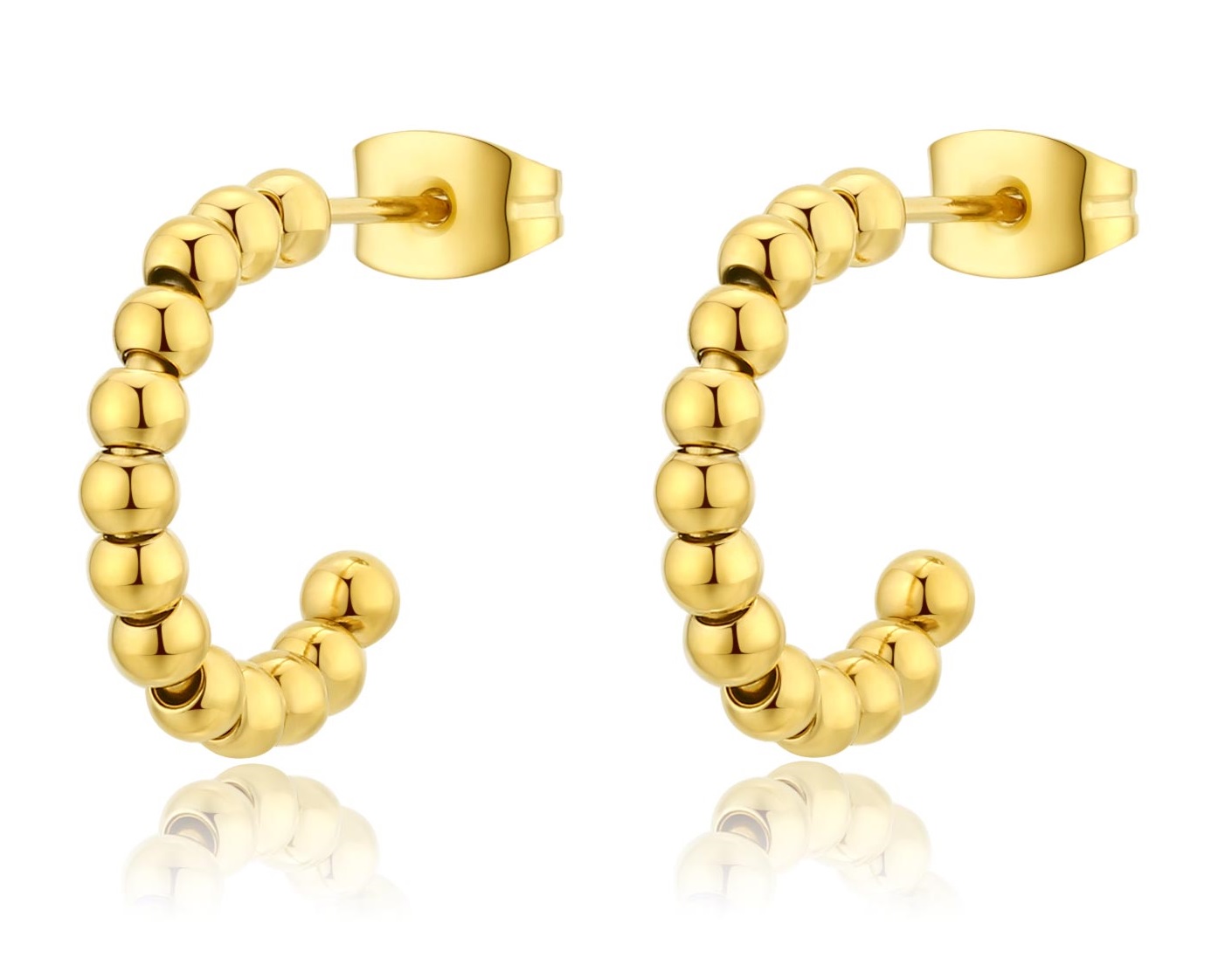 S'Agapõ Kruhové náušnice z pozlátenej ocele Chunky SHK38.