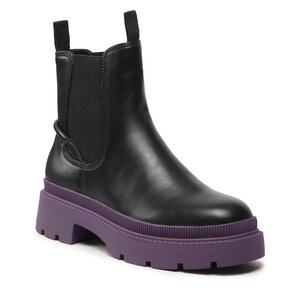 Členková obuv s elastickým prvkom Tamaris - 1-25405-29 Black/Purple 058.