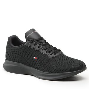 Sneakersy Tommy Hilfiger - Lightweight Runner Knit Flag FM0FM04563 Black BDS.