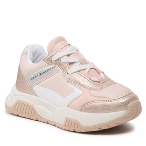 Sneakersy Tommy Hilfiger - Low Cut Lace-Up Sneaker T3A9-32743-0579 M Rose Gold/Pink A317.