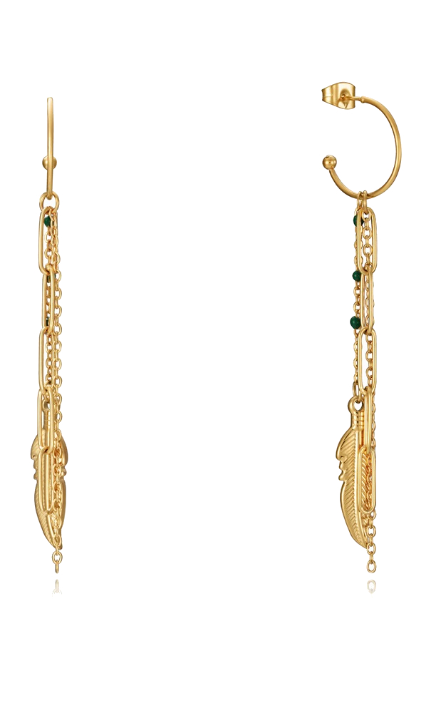 Viceroy Štýlové pozlátené náušnice kruhy 2v1 Kiss 75308E01012.