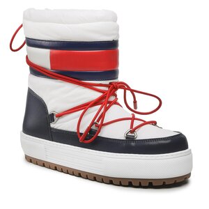 Snehule Tommy Jeans - Snowboot Low EN0EN02162 Red White Blue 0K4.