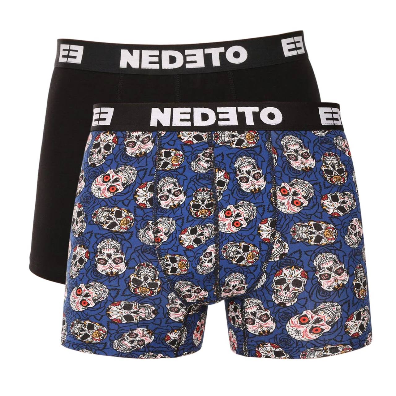 2PACK panske boxerky Nedeto viacfarebné (2NBV1) L, trenky.
Zbavte sa nudy a pridajte do svojho šatníka zdravú dávku štýlu a originality!
Pohodlný materiál pre ideálne pohodlie
Boxerky sú vyrobené z mäkkého a priedušného materiálu z bavlny s prímesou elastanu, vďaka čomu sa prispôsobia vášmu telu bez toho, aby vás akokoľvek obmedzovali.
Výrazný dizajn, ktorý vás pobaví
Zábavný potlač vytvára svieži a veselý vzhľad, ktorý vám zaručene zdvihne náladu.
Prečo vyskúšať boxerky Nedeto

Naša značka Nedeto: Kvalita, ktorú sami garantujeme a testujeme.
Originálny dizajn: Hravý štýl, ktorý vás rozosmeje.
Pohodlný materiál a strih: Vhodné na každodenné nosenie, relax a voľný čas.

Česká značka Nedeto ponúka kvalitné spodné prádlo za skvelú cenu
Nielenže predávame spodné prádlo Nedeto, ale tiež stojíme za jeho výrobou.
Ako sa starať o boxerky Nedeto
Aby vaše obľúbené boxerky dlho vyzerali ako nové, odporúčame dodržiavať tieto pokyny na údržbu.

Pranie: Boxerky perte na 30 °C, najlepšie naruby.
Sušenie: Nesušte v sušičke.
Žehlenie: Áno, boxerky môžete žehliť na nízkej teplote, ideálne naruby, aby nedošlo k poškodeniu vzoru a elastických vlákien.

Tip: Staňte sa odborníkom na starostlivosť o spodnú bielizeň vďaka tipom v našom článku a poskytnite svojim obľúbeným kúskom starostlivosť, ktorú si zaslúžia.