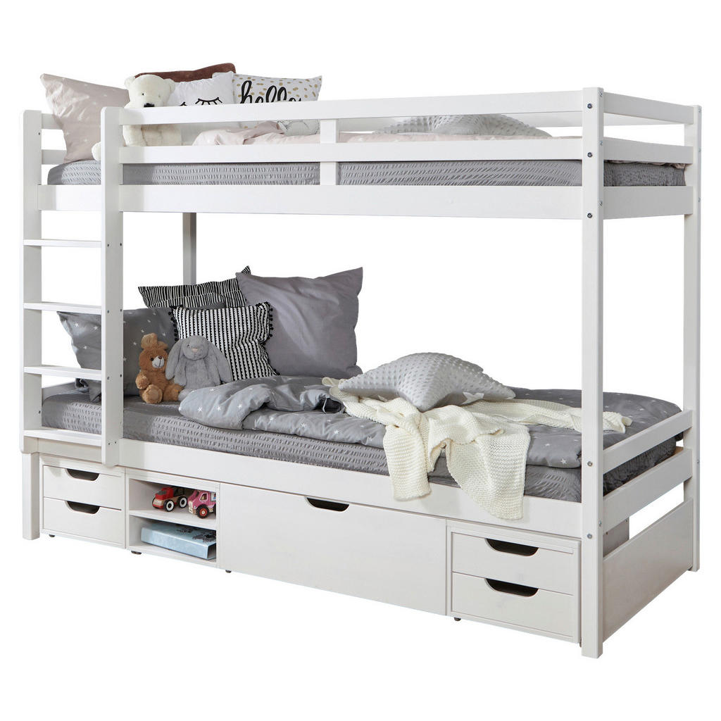 MID.YOU POSCHODOVÁ POSTEĽ, 90/200 cm biela.