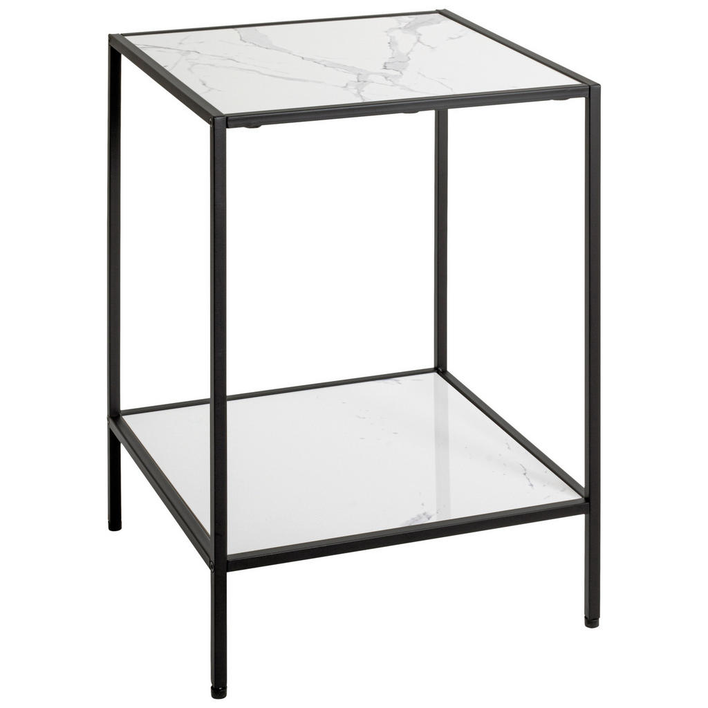 PRÍRUČNÝ STOLÍK, čierna, biela.