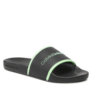 Šľapky Calvin Klein Jeans - Institutional Slide YW0YW00594 Black/Live Mist 0GN.