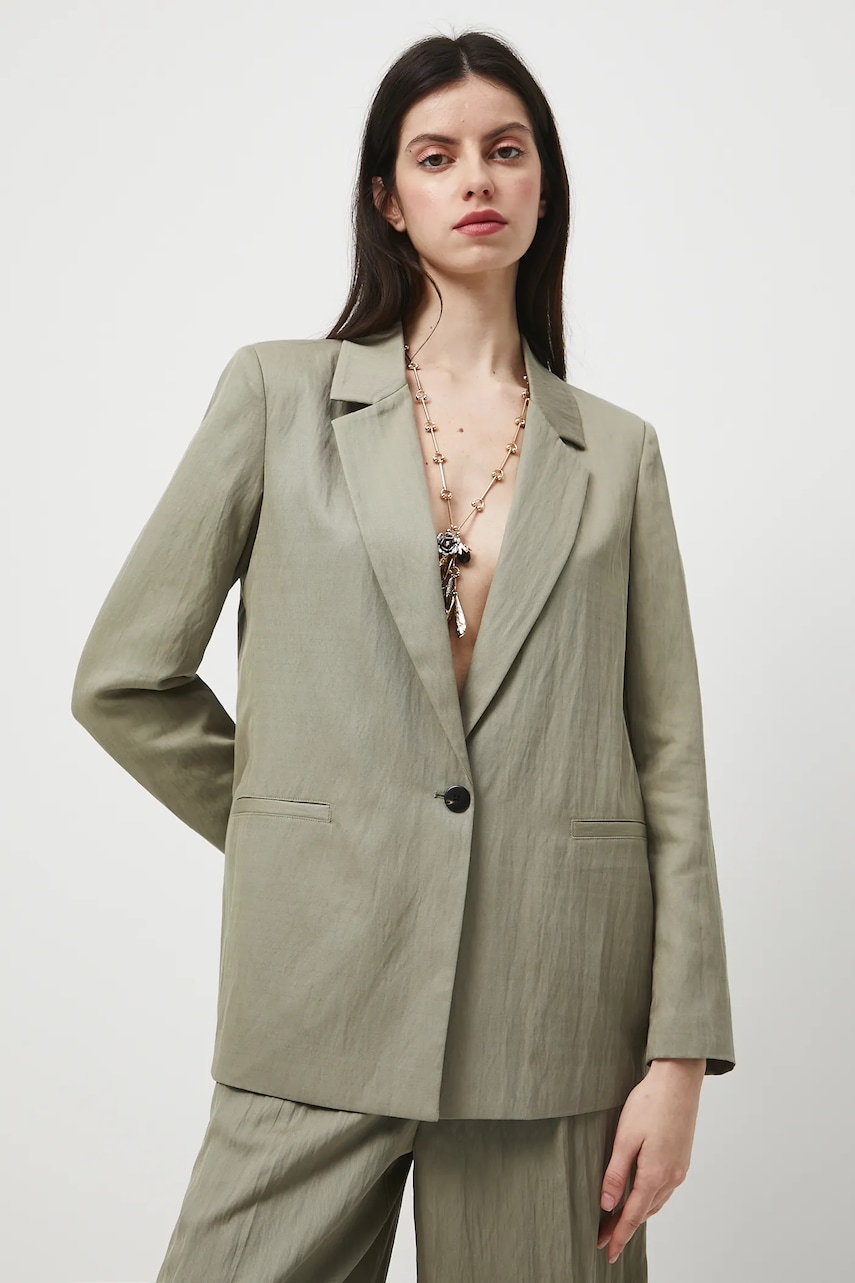 Sako Medicine dámske, zelená farba, jednoradové, jednofarebné.