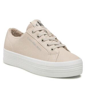 Sneakersy Calvin Klein Jeans - Vulc Flatform Laceup Low Lw YW0YW00819 Eggshell ACF.