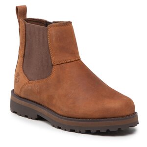 Šnurovacia obuv Timberland - Courma Kid Chelsea TB0A25T43581 Md Brown Full Grain.