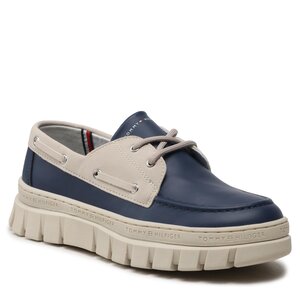 Poltopánky Tommy Hilfiger - Lace-Up Shoe T3X4-32897-1592X S Blue/Beige X236.